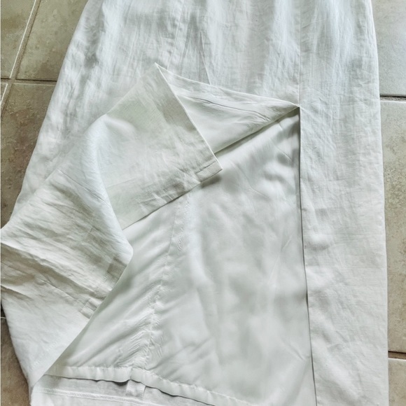OFF WHITE Rebecca Reid Silk Lined Linen Dress | SIZE 8 - Picture 5 of 8